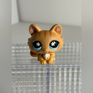 Vintage Littlest Pet Shop Orange Tabby Crouching Kitten